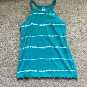 blue tie die top